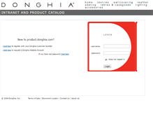 Tablet Screenshot of login.donghia.com